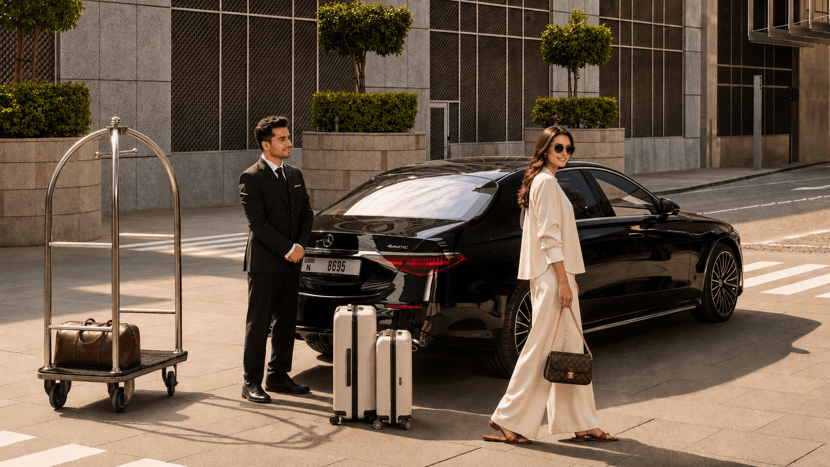 Premium SUV with Manhattan skyline in the background